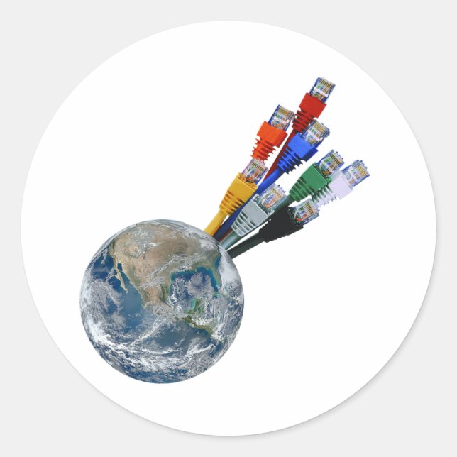Adesivo Rede Ethernet conectada à Terra (Frente)