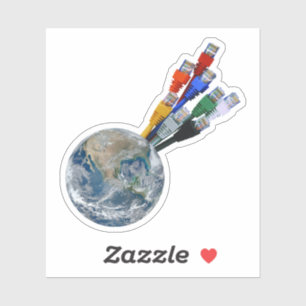 Adesivo Rede Ethernet conectada à Terra