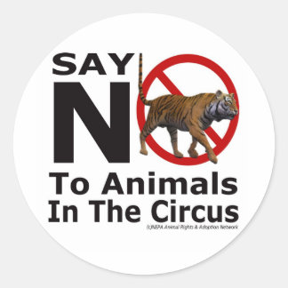 Adesivo Rede NEPA De Adoção De Animais Diz Não Ao Circo