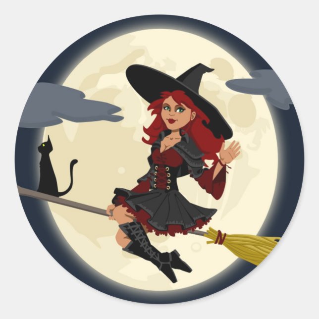 ADESIVO REDHEADED HALLOWEEN WITCH (Frente)