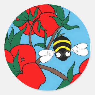 Adesivo Redondo Apple Bee