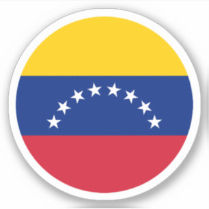 Adesivo Redondo Bandeira da Venezuela