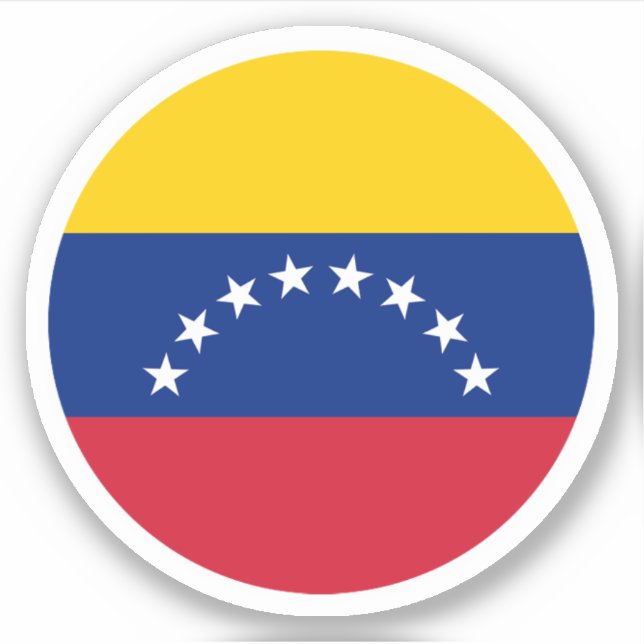 Adesivo Redondo Bandeira da Venezuela (Frente)