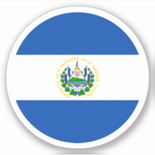 Adesivo Redondo Bandeira de El Salvador