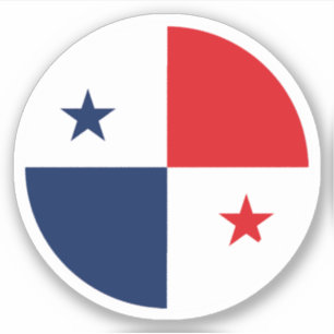 Adesivo Redondo Bandeira do Panamá