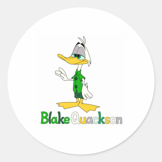 Adesivo Redondo Blake Quackson (Frente)