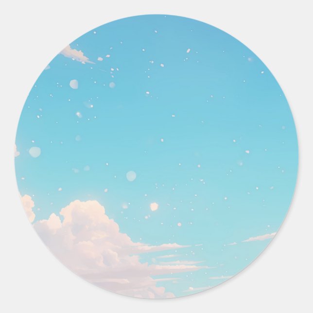 Adesivo Redondo Céu Azul (Frente)