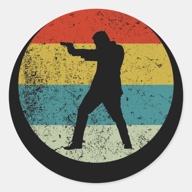 Adesivo redondo clássico (Frente)