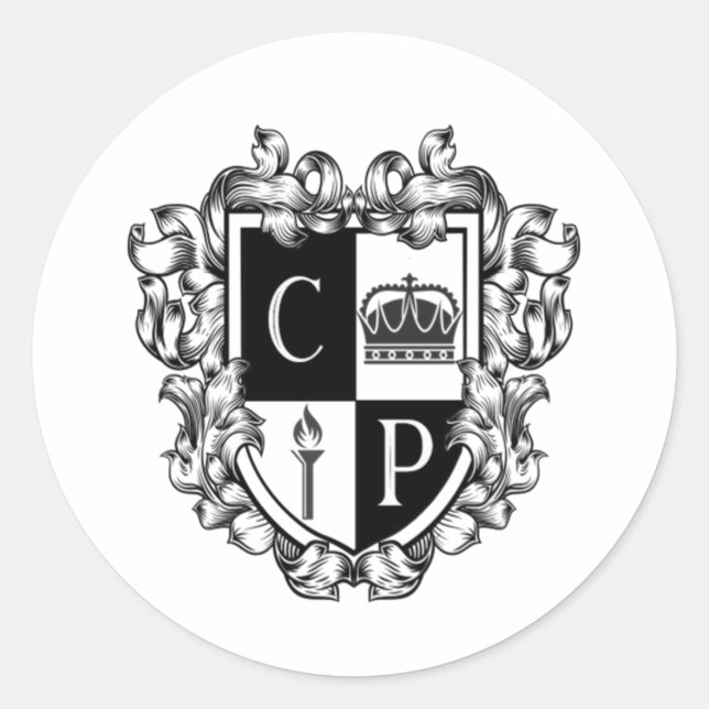 Adesivo redondo clássico (Frente)