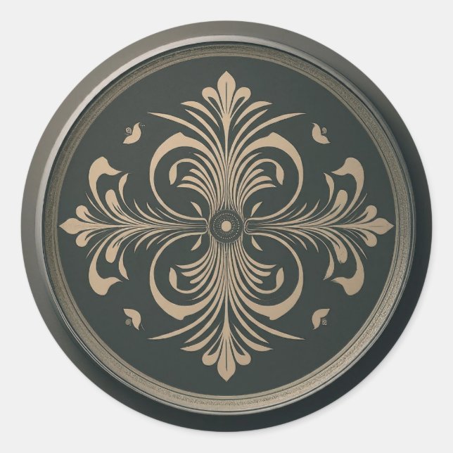 Adesivo redondo clássico (Frente)