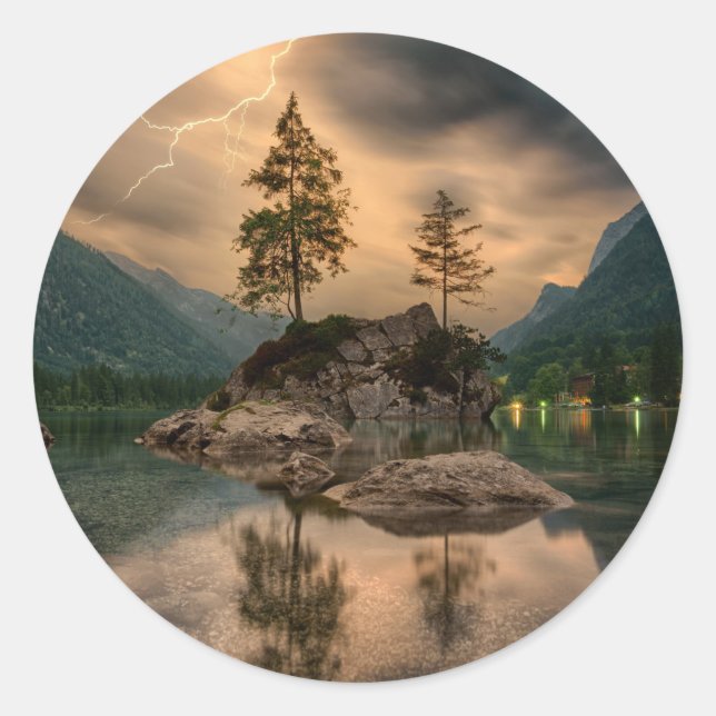 Adesivo redondo clássico (Frente)