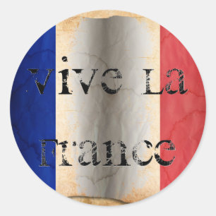 Adesivo Redondo Clássico Bandeira da França