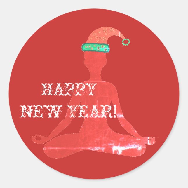 Adesivo redondo clássico, brilhante (Frente)