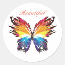 Adesivo redondo clássico, brilhante