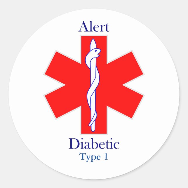 Adesivo redondo clássico, brilhante, grande, de 3  (Frente)