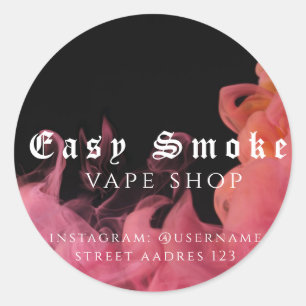 Adesivo Redondo Clássico da Corolful Smoke Vape Sh