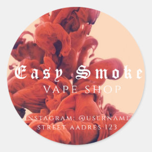 Adesivo Redondo Clássico da Corolful Smoke Vape Sh