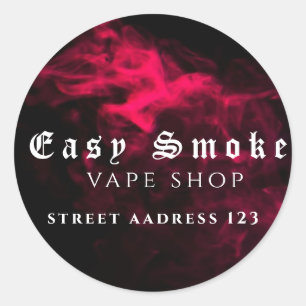 Adesivo Redondo Clássico da Corolful Smoke Vape Sh