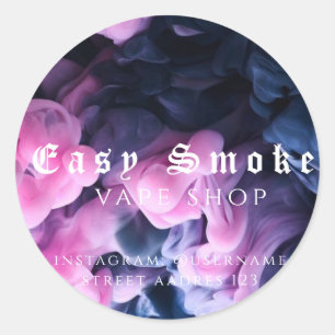 Adesivo Redondo Clássico da Corolful Smoke Vape Sh