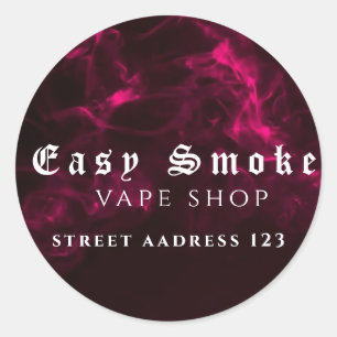 Adesivo Redondo Clássico da Corolful Smoke Vape Sh