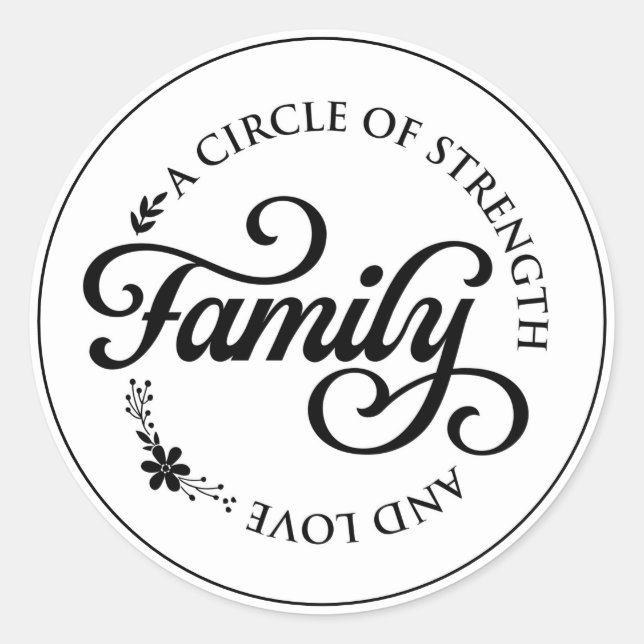 Adesivo redondo clássico da família (Frente)