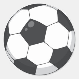 Adesivo Redondo Clássico de Bola de Futebol