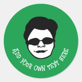 Adesivo redondo clássico de caracteres genéricos