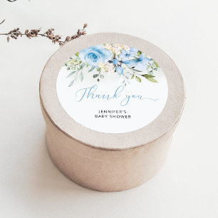 Adesivo redondo clássico de chuveiro de bebê menin