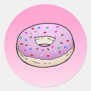 Adesivo Redondo Clássico de Donut
