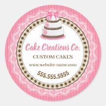 Adesivo redondo clássico de empacotamento Elegante