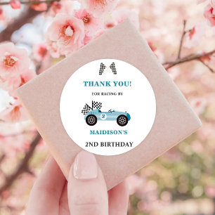 Adesivo redondo clássico de Festa de aniversário d