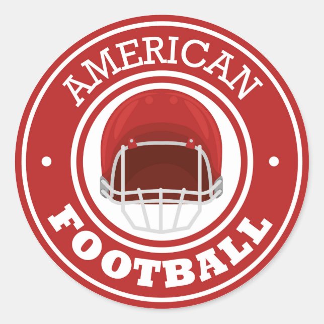 Adesivo Redondo Clássico de Futebol Americano (Frente)