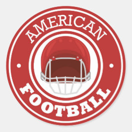 Adesivo Redondo Clássico de Futebol Americano