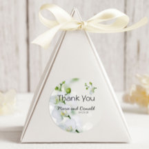 Adesivo Redondo Clássico de Orquídea Elegante Maci