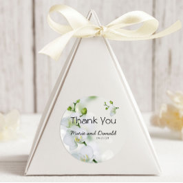 Adesivo Redondo Clássico de Orquídea Elegante Maci