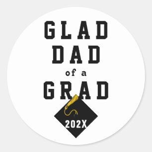 Adesivo redondo clássico de Pai orgulhoso 2022