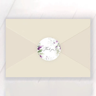 Adesivo redondo clássico do Chá de panela lavanda