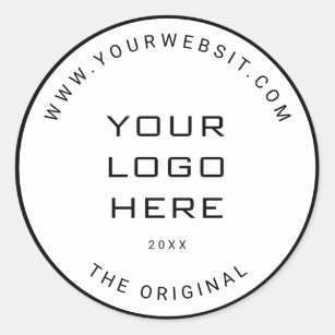 Adesivo redondo clássico do logotipo comercial per