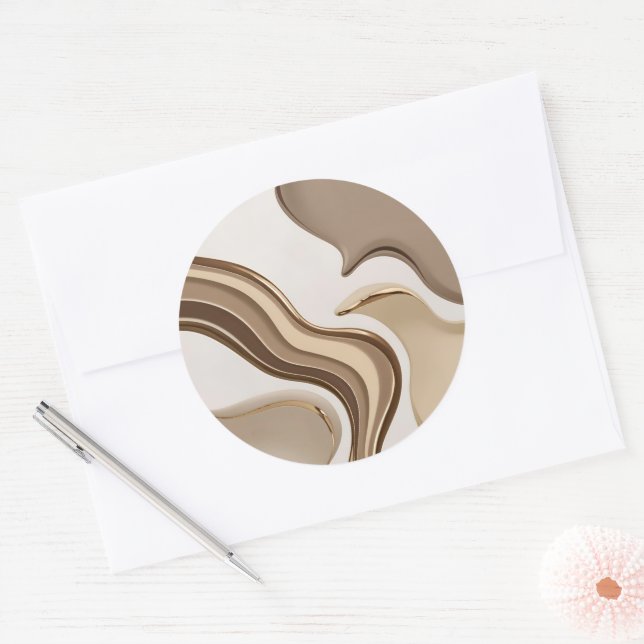 Adesivo redondo clássico em na moda gráfico (Envelope)