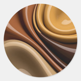 Adesivo redondo clássico em na moda gráfico