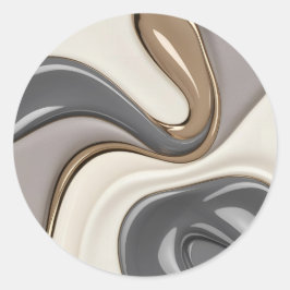 Adesivo redondo clássico em na moda gráfico