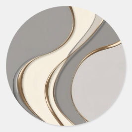 Adesivo redondo clássico em na moda gráfico