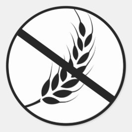 Adesivo redondo clássico isento de trigo