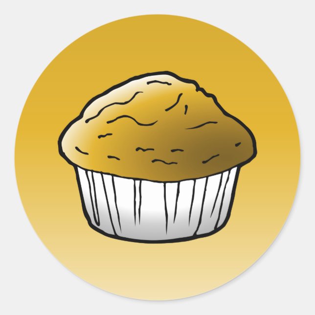 Adesivo Redondo Clássico Muffin (Frente)
