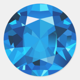 Adesivo redondo clássico safira