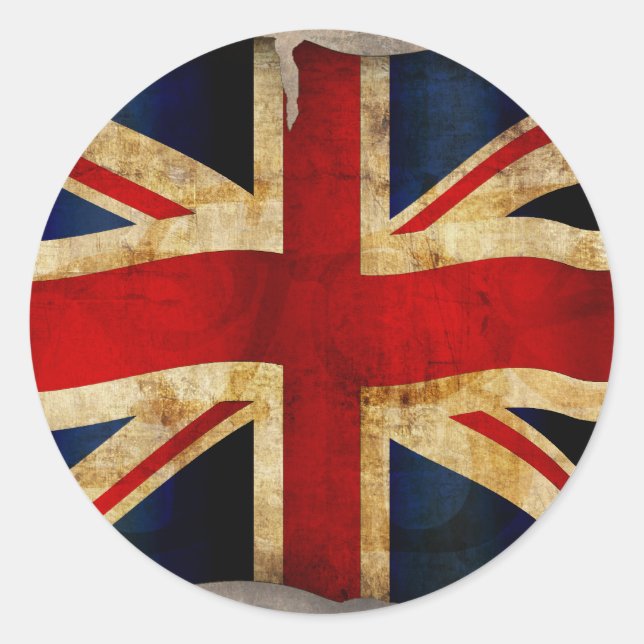 Adesivo Redondo Clássico Union Jack (Frente)