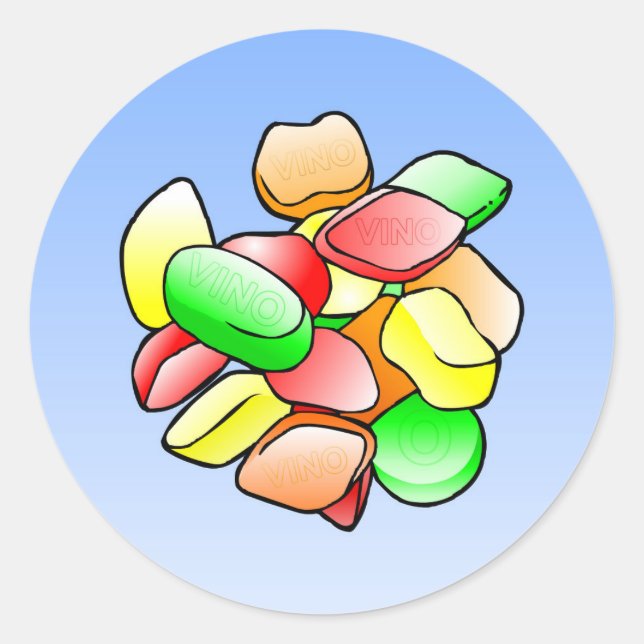Adesivo Redondo Clássico Winegum (Frente)
