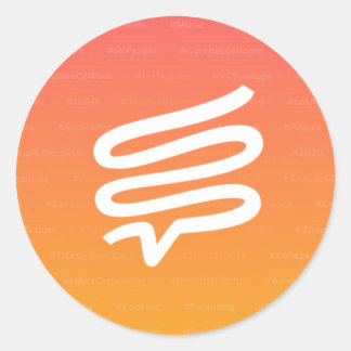 Adesivo redondo com logótipo Telepath