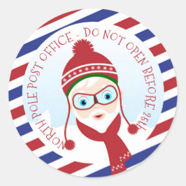 Adesivo Redondo da Agência dos Correios do Polo No