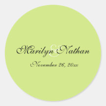 Adesivo redondo de 1,5" preto e verde pera